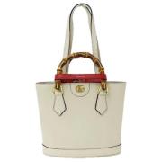 Pre-owned Fabric gucci-bags Gucci Vintage , White , Dames