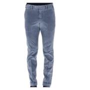 Heldere Blauwe Fluwelen Ribfluwelen Broek PT Torino , Blue , Heren