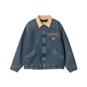 Denim ritsjas met fluwelen kraag Carhartt Wip , Blue , Heren