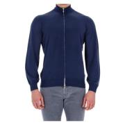 Luxe Wol-Kasjmier Volledige Rits Trui Brunello Cucinelli , Blue , Here...