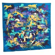 Pre-owned Silk scarves Hermès Vintage , Blue , Dames