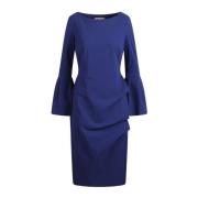 Paarse Addax Lange Jurk met Ruches Chiara Boni , Blue , Dames