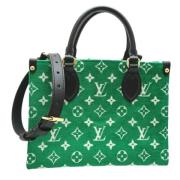 Pre-owned Velvet louis-vuitton-bags Louis Vuitton Vintage , Green , Da...