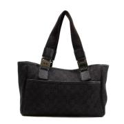 Pre-owned Canvas totes Gucci Vintage , Black , Dames