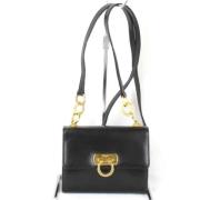 Pre-owned Leather shoulder-bags Salvatore Ferragamo Pre-owned , Black ...