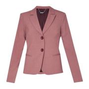 Flanel Single-Breasted Donna Blazer Liu Jo , Pink , Dames