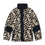 Omkeerbare Zebra Patroon Wollen Jas Isabel Marant , Multicolor , Heren