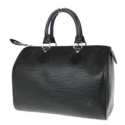 Pre-owned Leather handbags Louis Vuitton Vintage , Black , Dames