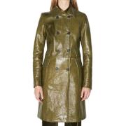 Groene lakleren trenchcoat Barbara Bui , Green , Dames