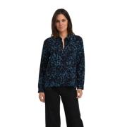 Gedrukte Viscose Blouse La Fée Maraboutée , Blue , Dames