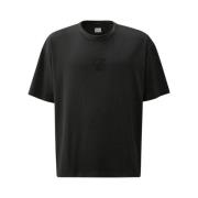 Boxy Logo T-Shirt C.p. Company , Black , Heren