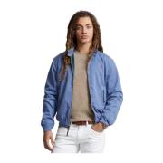 Blauwe overgangsjas met logo Ralph Lauren , Blue , Heren