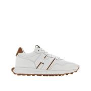 Retro Stijl Leren Sneakers Hogan , White , Heren