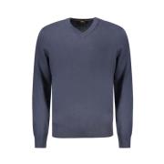 Blauwe Katoenen Trui Hugo Boss , Blue , Heren