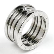 Pre-owned Metal rings Bvlgari Vintage , White , Dames