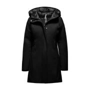 Zwarte Winter Parka Jas BomBoogie , Black , Dames