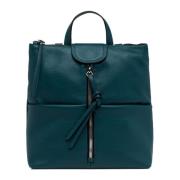 Groene leren rugzak met ritssluiting Gianni Chiarini , Green , Dames