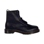 Zwarte leren veterschoenen Dr. Martens , Black , Heren