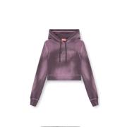 Hooded Sweatshirt met Gedrukt Logo Diesel , Purple , Dames