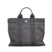 Pre-owned Canvas handbags Hermès Vintage , Gray , Dames