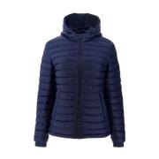 Omkeerbare Lichtgewicht Parka met Geribbelde Zakken Jott , Blue , Dame...