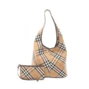 Pre-owned Canvas shoulder-bags Burberry Vintage , Beige , Dames