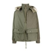 Beige Gewatteerde Jas met Afneembare Capuchon Greg Lauren , Beige , He...