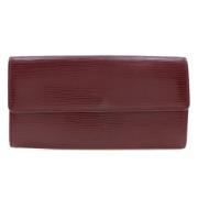 Pre-owned Leather wallets Louis Vuitton Vintage , Red , Dames