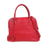 Pre-owned Leather handbags Hermès Vintage , Red , Dames