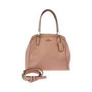 Pre-owned Leather handbags Coach Pre-owned , Pink , Dames