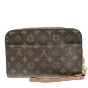 Pre-owned Canvas clutches Louis Vuitton Vintage , Brown , Dames