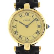 Pre-owned Metal watches Cartier Vintage , Yellow , Dames