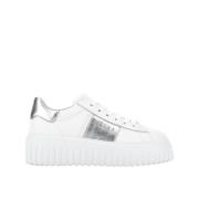 Strepen Sneakers met Memory Foam Binnenzool Hogan , White , Dames