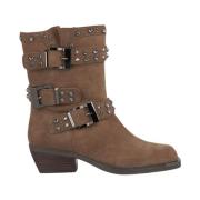 Enkellaars met studs en gespen Alma EN Pena , Brown , Dames