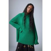 Ruffle Jersey Sweater Manoush , Green , Dames