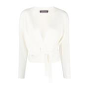 Witte Cashmere Gebreide Vest Lorena Antoniazzi , White , Dames