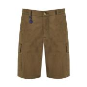 Militair Groene Cargo Bermuda Shorts Manuel Ritz , Green , Heren