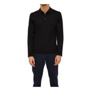 Klassieke Polo Corneliani , Black , Heren