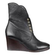 Pre-owned Leather boots Chloé Pre-owned , Black , Dames