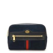 Pre-owned Suede gucci-bags Gucci Vintage , Blue , Dames