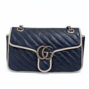 Pre-owned Leather crossbody-bags Gucci Vintage , Blue , Dames