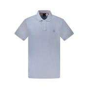 Lichtblauw Katoenen Poloshirt Hugo Boss , Blue , Heren