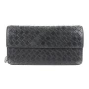 Pre-owned Leather wallets Bottega Veneta Vintage , Black , Dames