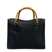 Pre-owned Leather handbags Gucci Vintage , Black , Dames