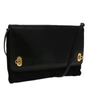 Pre-owned Suede shoulder-bags Salvatore Ferragamo Pre-owned , Black , ...