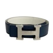 Pre-owned Leather belts Hermès Vintage , Blue , Dames