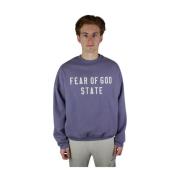 Luxe Lavendel Heavy Fleece Crewneck Fear Of God , Purple , Heren