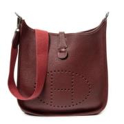 Pre-owned Leather shoulder-bags Hermès Vintage , Purple , Dames