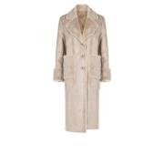 Elegante Jas Collectie Herfst Winter Rinascimento , Brown , Dames