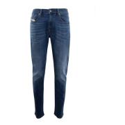 Slim Fit Jeans voor Heren Diesel , Blue , Heren